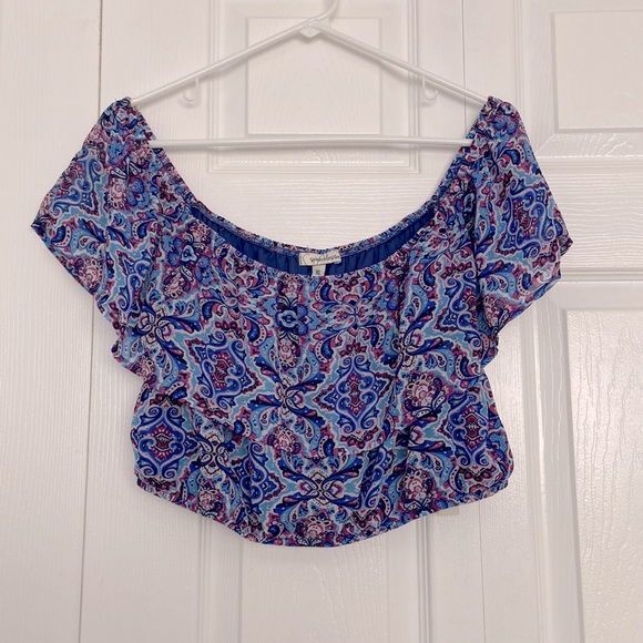 NWT Speechless off shoulder crop top - Picture 2 of 8